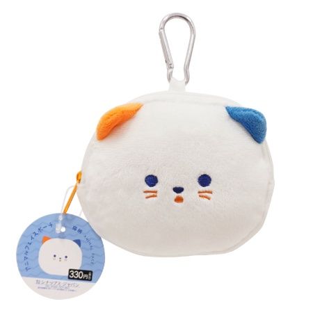 ANIMAL FACE POUCH CAT@高額(3.0)アニマルフェイスポーチ猫柄