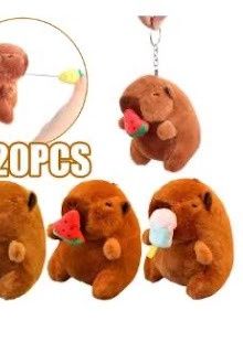 Capybara Cute soft toy Keyring 12cm