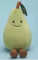 Pear fruit soft toy 27cm