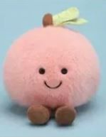 Peach fruit soft toy 16cm