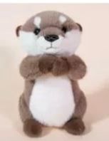 Otter standing soft toy 23cm