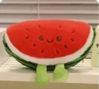 Watermelon shaped soft toy 25cm wide