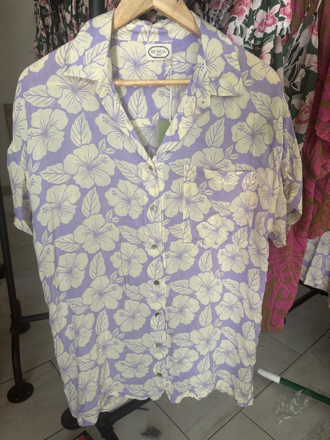 Aloha Shirt Dress, Colour: Aokis, Size: Small