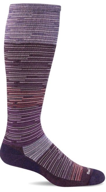Good Vibes - Compression Socks - Womens, Color: Blackberry, Gender: Womens, Size Width: M/L