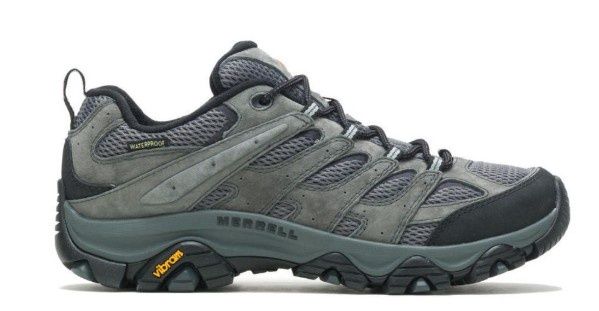 Moab 3 Low WP, Color: Granite, Gender: Mens, Size Width: 10