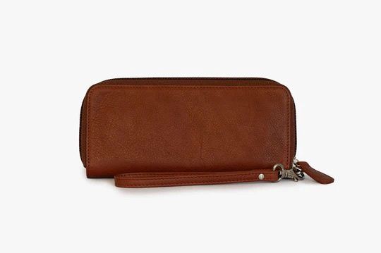 Zip Clutch, Color: Brandy