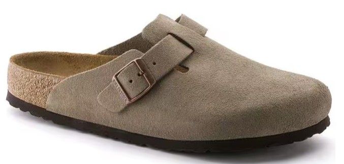 Birkenstock Boston Soft Footbed Womens, Color: Taupe, Gender: Womens, Size Width: 38 N