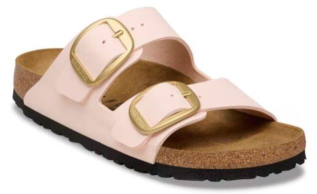 Arizona Big Buckle Regular Footbed Womens, Color: Light Rose, Gender: Womens, Size Width: 38