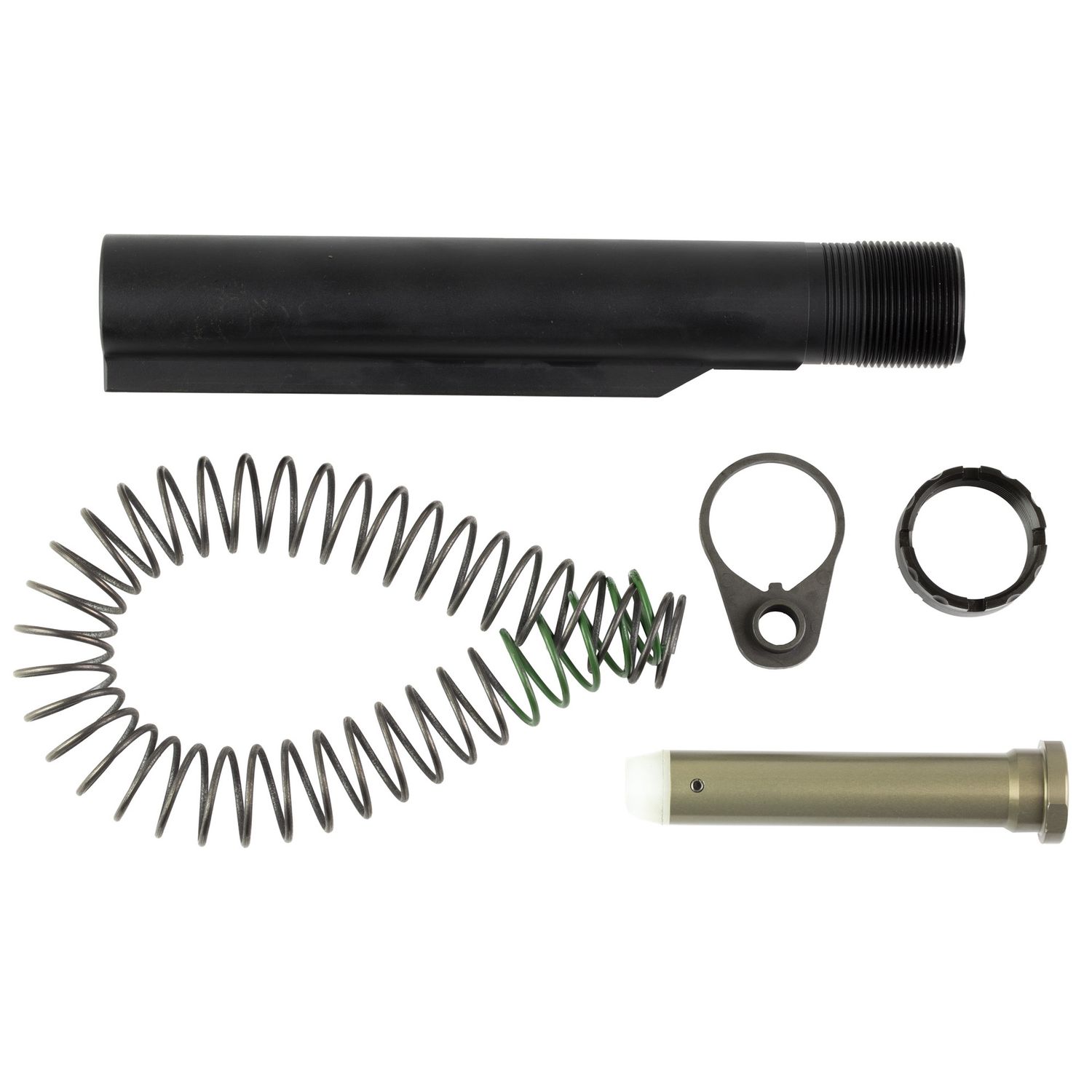 SOLGW - A5 Buffer System, Buffer Tube Complete Assembly, Black, Green Spring, AR Rifles