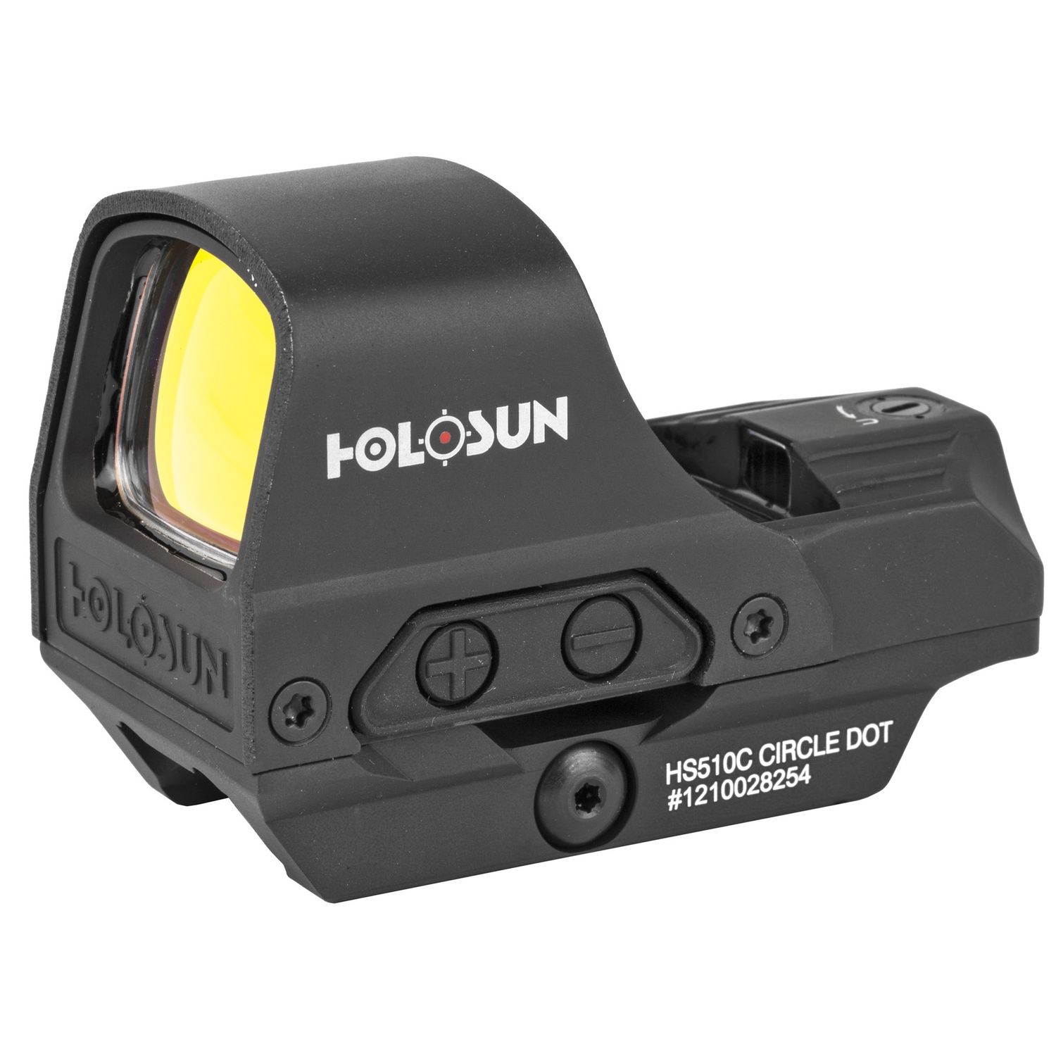 Holosun Technologies, Open Reflex, 2 MOA Dot or 2 MOA Dot with 65 MOA Circle, Solar with Internal Battery, Quick Release Mount, AR Riser, Protective Hood, Black Finish