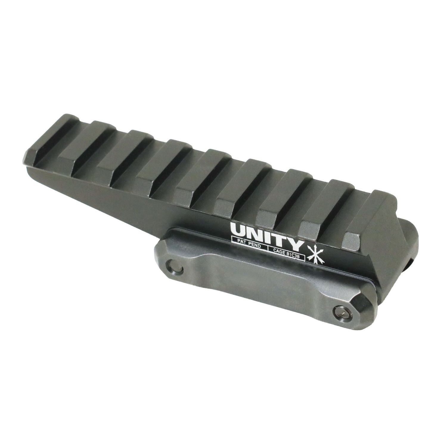 Unity Tactical, FAST, Red Dot Riser, Elevates Lower 1/3 Mount to 2.26" Optical Height, Direct to Picatinny, Anodized Finish, Black