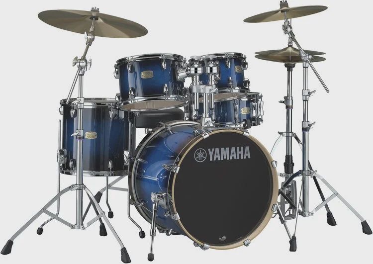 Yamaha SBP0F50 Stage Custom Birch 5-piece Shell Pack - Deep Blue Sunburst