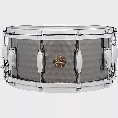 Gretsch Hammered Black Steel 6.5X14 Snare drum