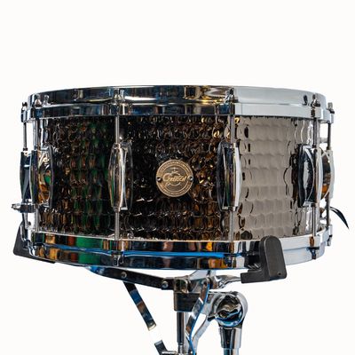 Gretsch Hammered Black Steel Snare Drum 14x6.5