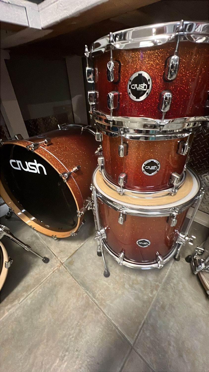 Crush Sublime 4pc Red sparkle Drum Set