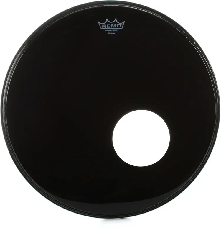 Remo Powerstroke 3 Ebony w/ Dynamo Ins  24       talled 24” Drumhead