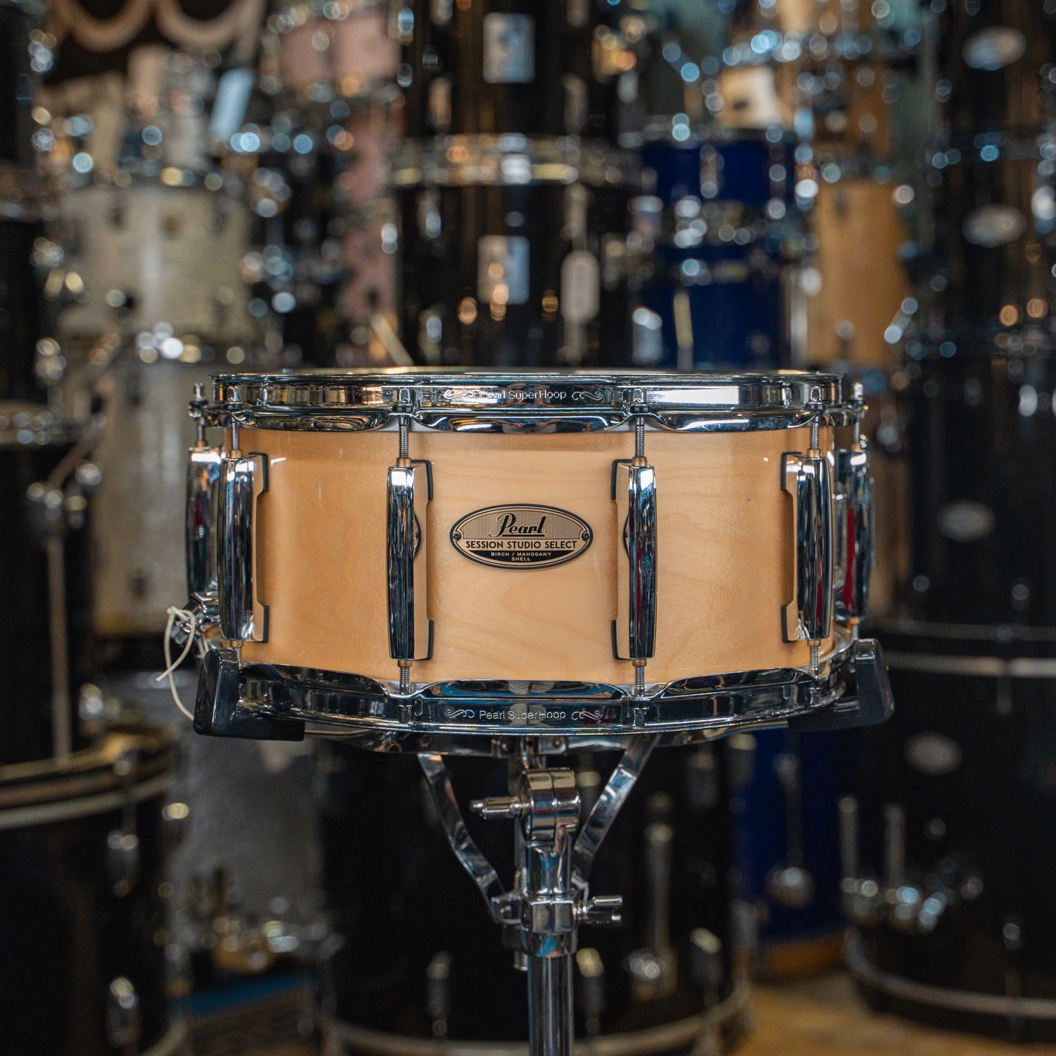 Pearl Session Studio Select Birch/Mahogany Snare Drum – 14" x 6.5" – Natural Finish