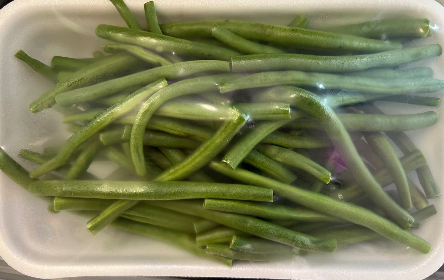 fagiolini puliti da lavare