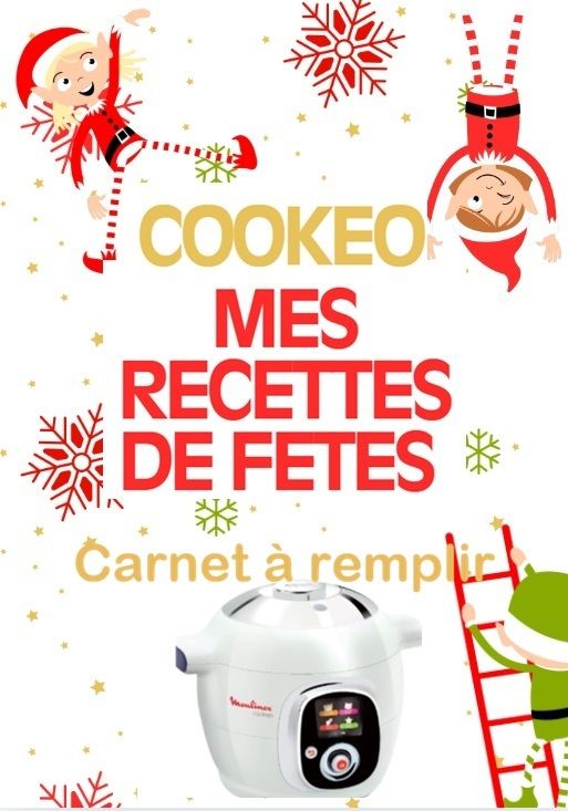 Carnet de recettes cookeo à remplir spécial fêtes gratuit