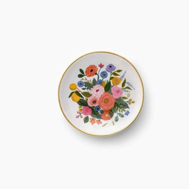 Garden Party Bouquet Porcelain Ring Dish