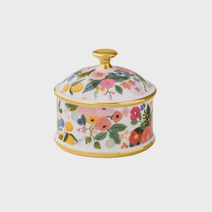 Garden Party Round Porcelain Box