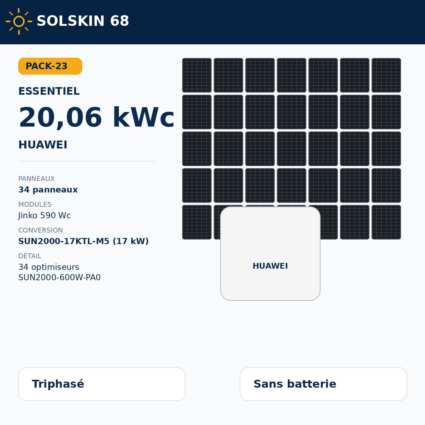 Pack Essentiel 20 kWc tri — Huawei Pack Essentiel 20 kWc tri — Huawei