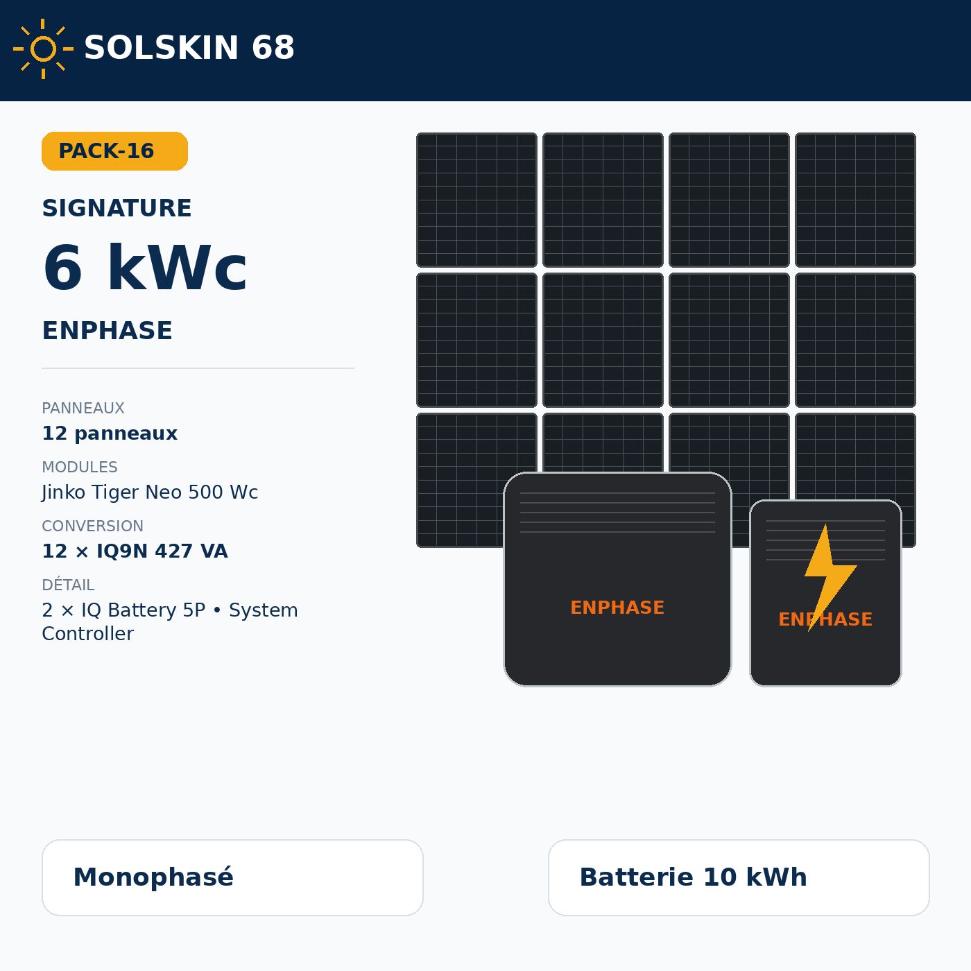 Pack Signature 6 kWc + batterie 10 kWh Pack Signature 6 kWc + batterie 10 kWh