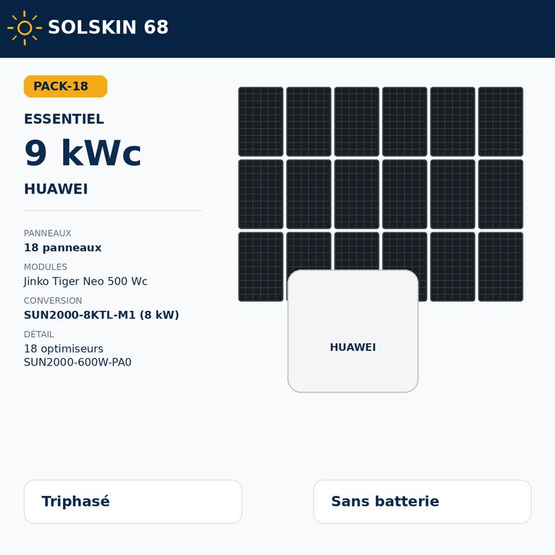 Pack Essentiel 9 kWc tri — Huawei Pack Essentiel 9 kWc tri — Huawei