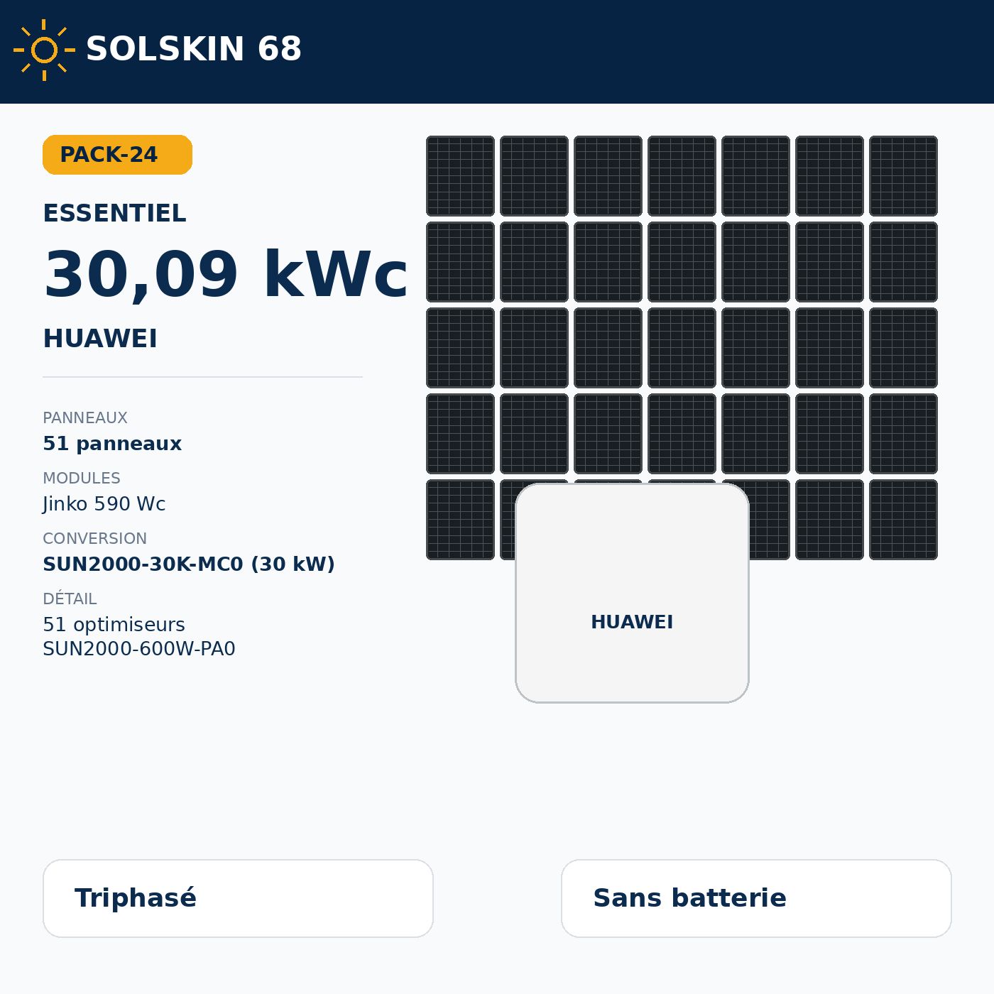 Pack Essentiel 30 kWc tri — Huawei Pack Essentiel 30 kWc tri — Huawei