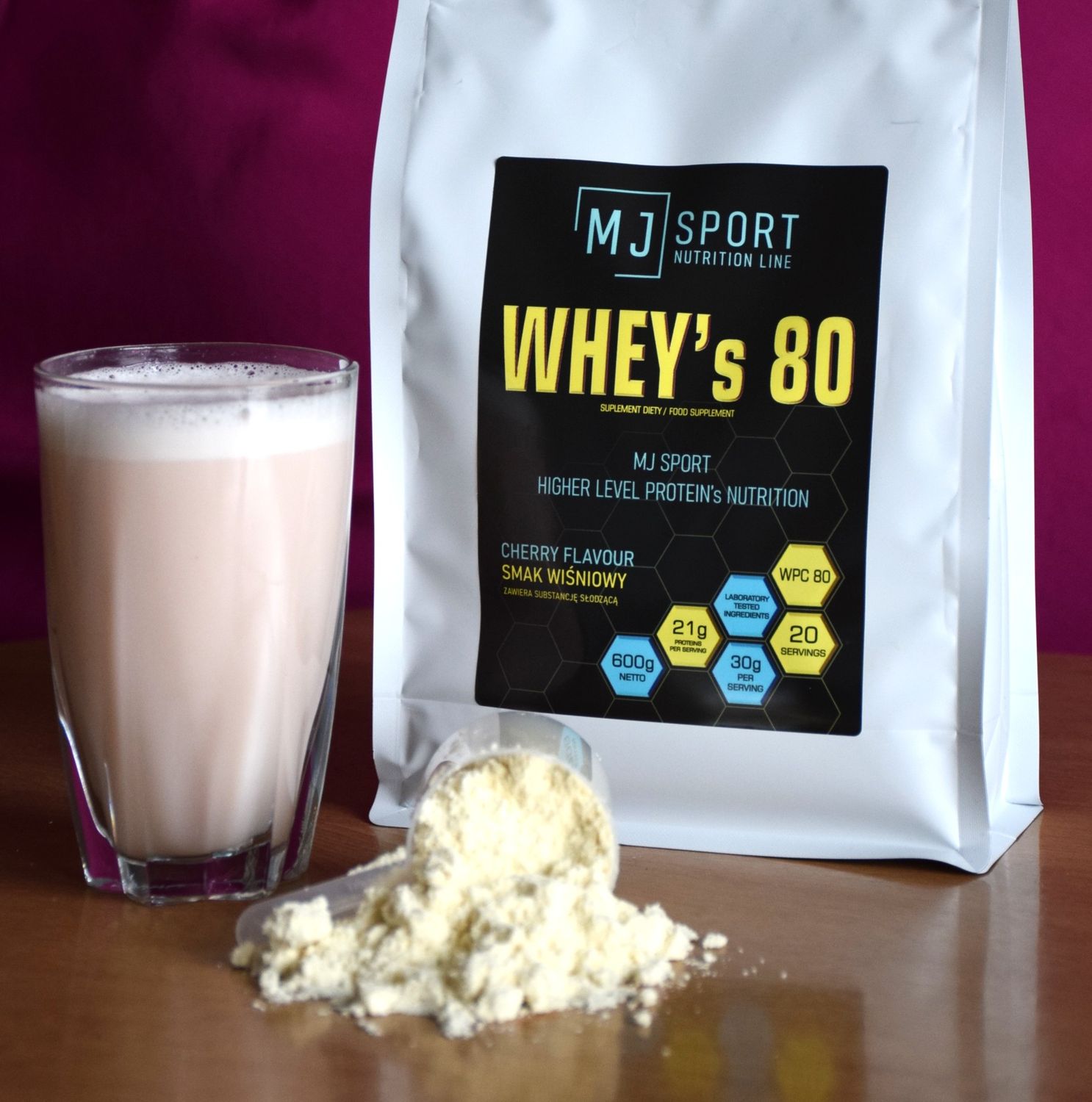 WHEY'S 80 wiśnia