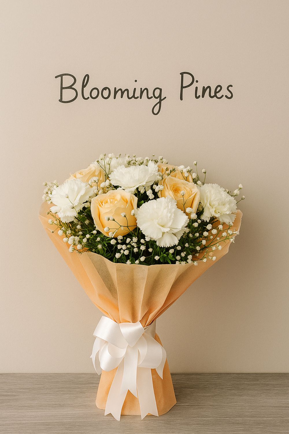 Peach &amp; White Bloom Bouquet