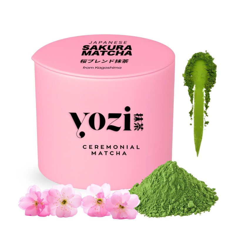 Yozi Ceremonial Sakura Matcha Pulver, 30g, Pestizidfreier Matcha-Tee, Zuckerfrei