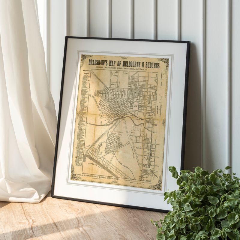 Historical Bradshaw&#39;s Map Melbourne &amp; Suburbs