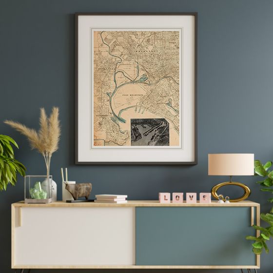 Historical Melbourne Port Map
