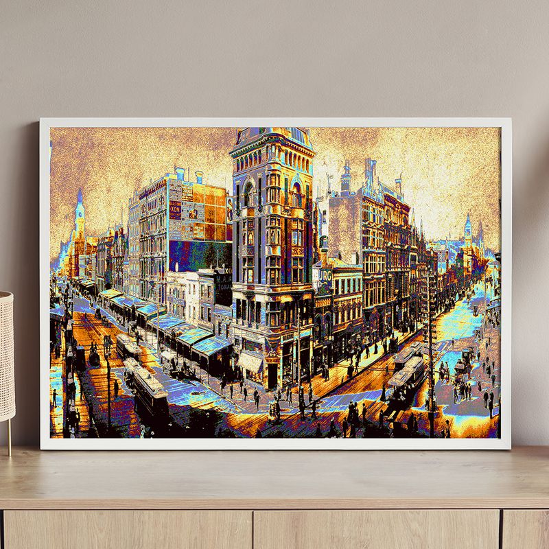 Elizabeth &amp; Collins Street (3 versions) - Photographic Print