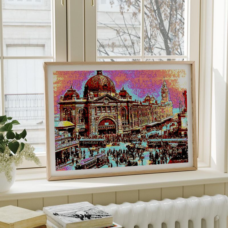 Flinders Street (colour) - Photographic Print