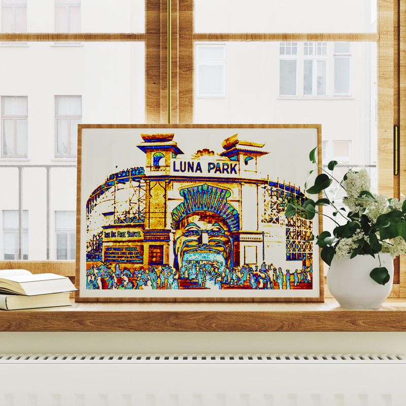 Luna Park (colour) - Photographic Print