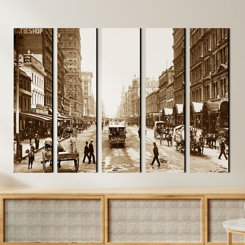 Elizabeth Street 2 (sepia) wall art - 5 panels