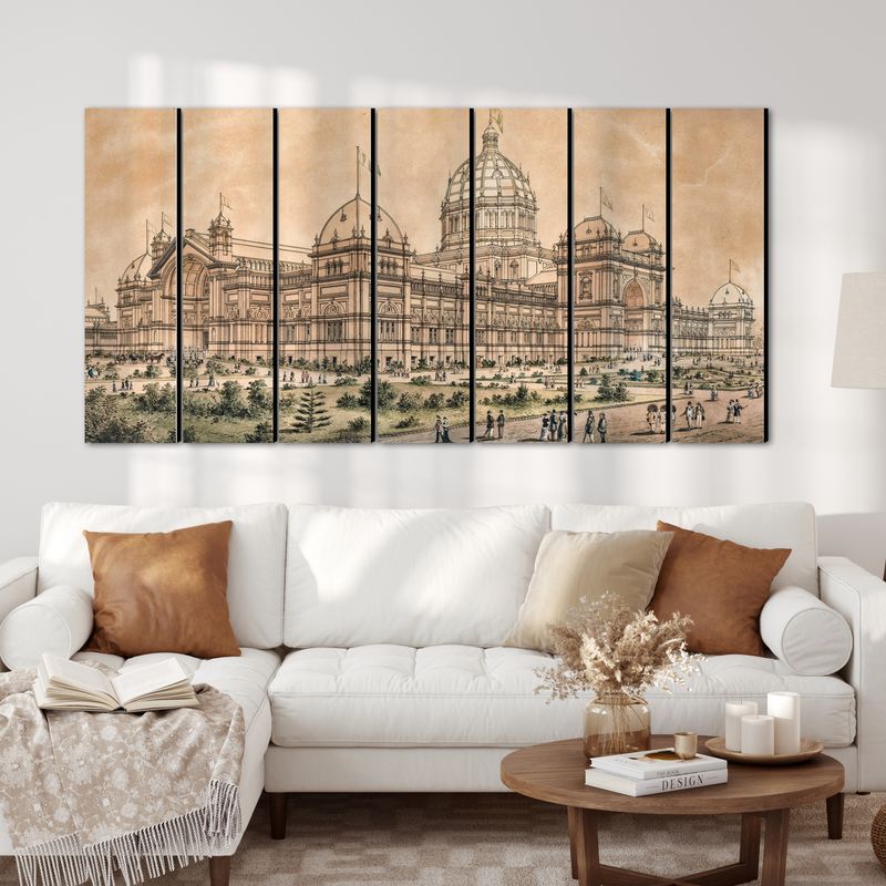 Exhibition Street wall art - 7 panels