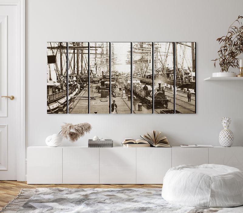 Port Melbourne wall art - 7 panels