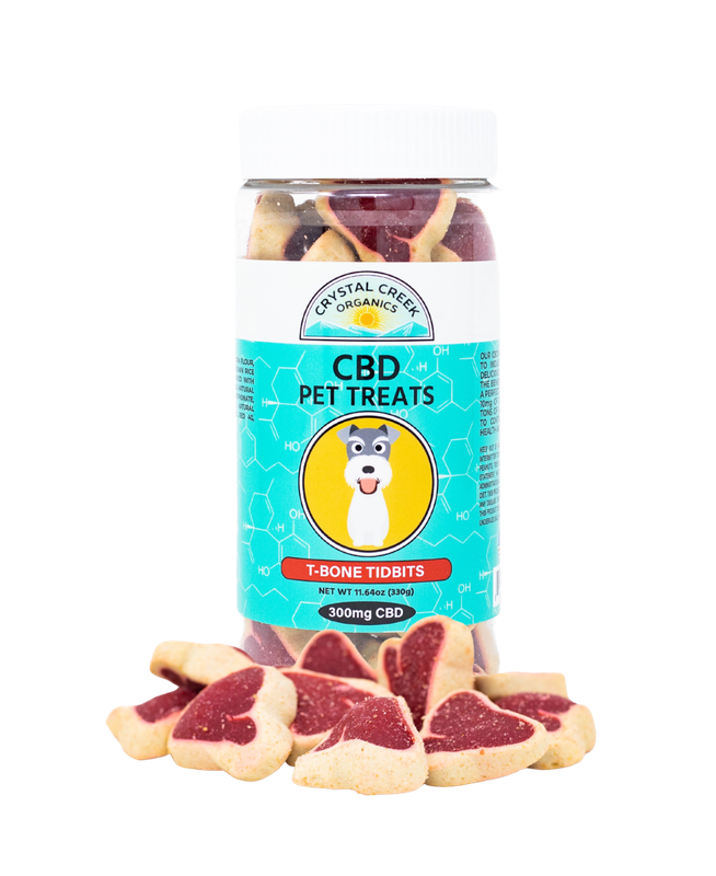 Crystal Creek Organics CBD Pet Treats - T-Bone Tidbits 300mg