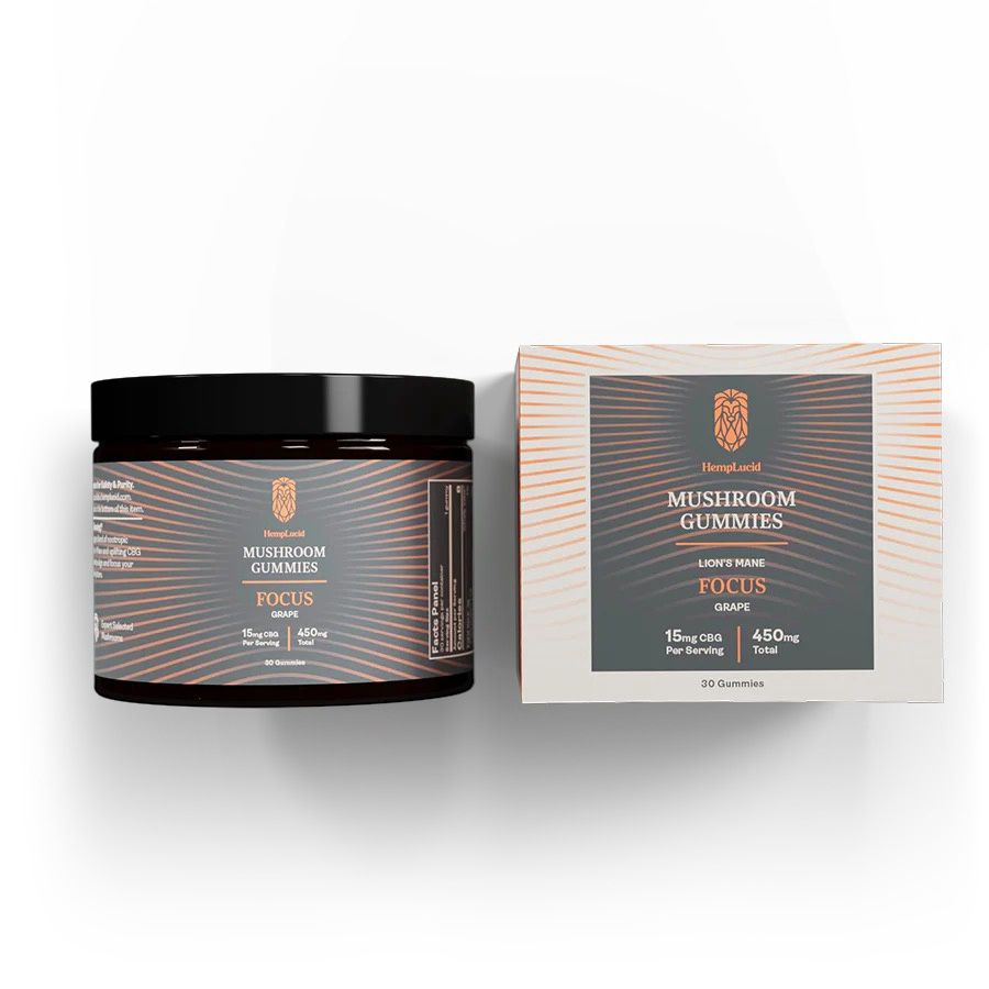 HempLucid Mushroom Gummies Focus - Grape 30ct