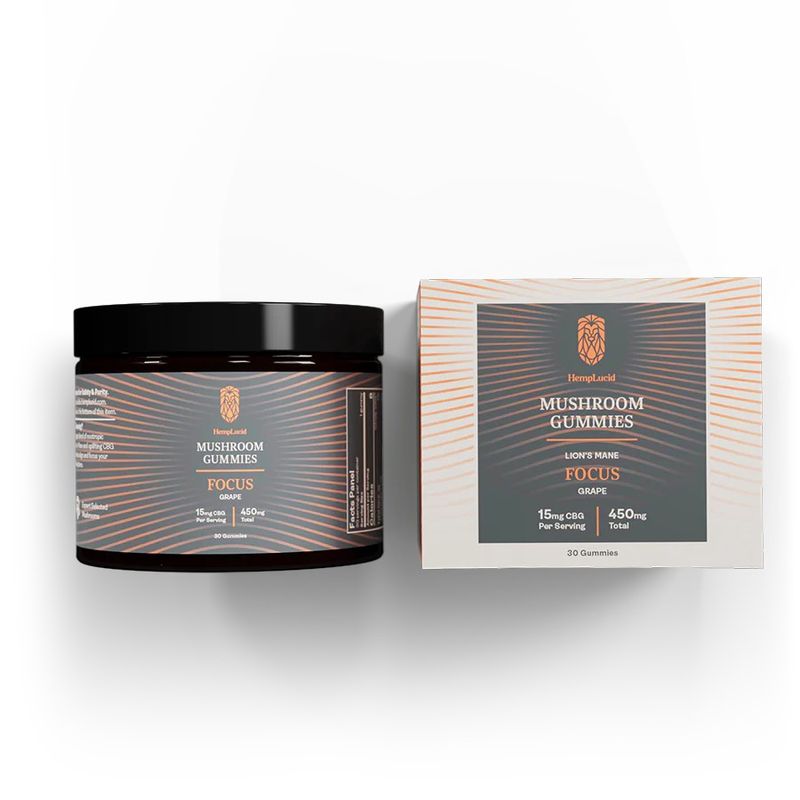 HempLucid Mushroom Gummies Focus - Grape 30ct