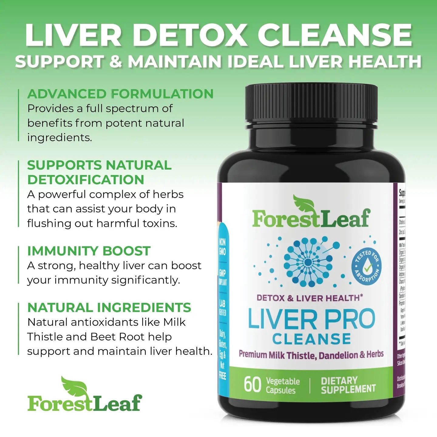 Forest Leaf Liver Pro Cleanse 60ct