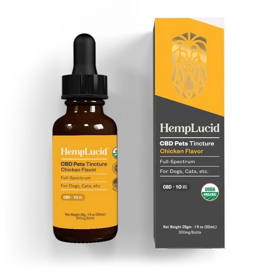 Hemplucid CBD pet tincture (chicken flavor)