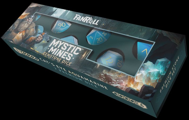 Mystic Mines Gemstone Poly Dice Sets: Upgraded Packaging - Opalite
