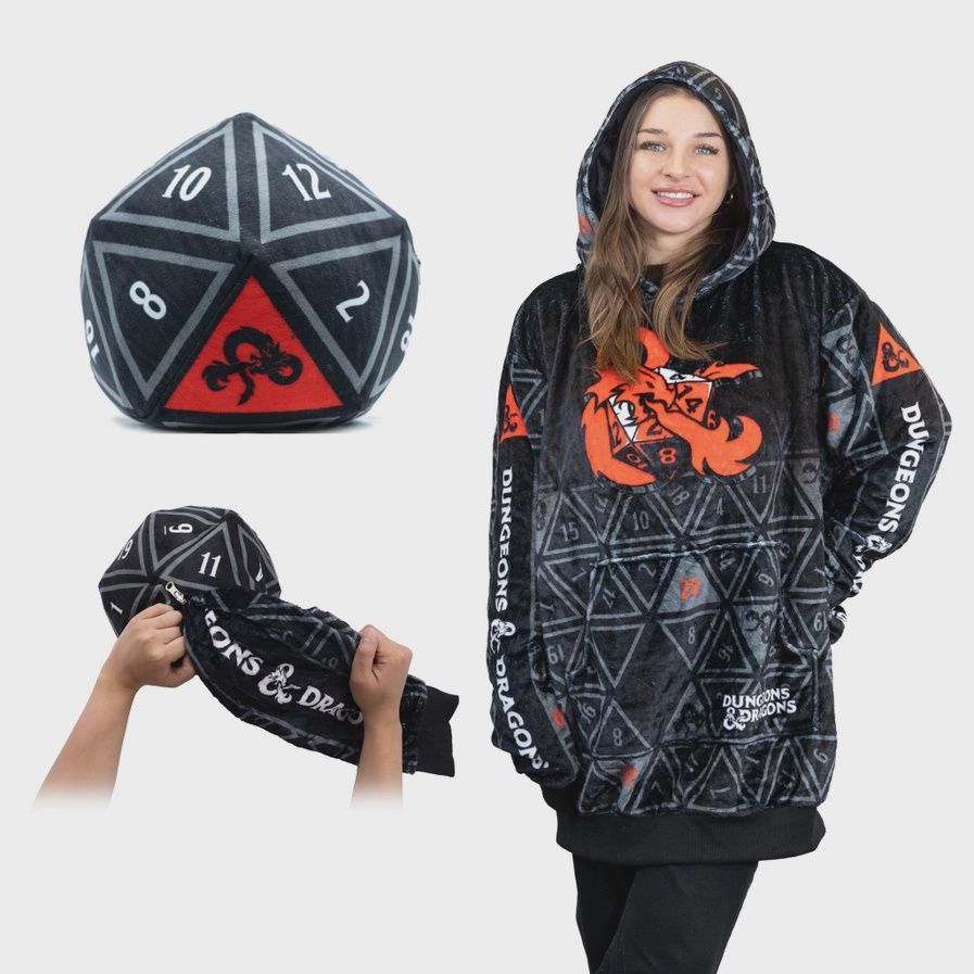 Hasbro Dungeons &amp; Dragons Snugible | Blanket Hoodie &amp; Pillow