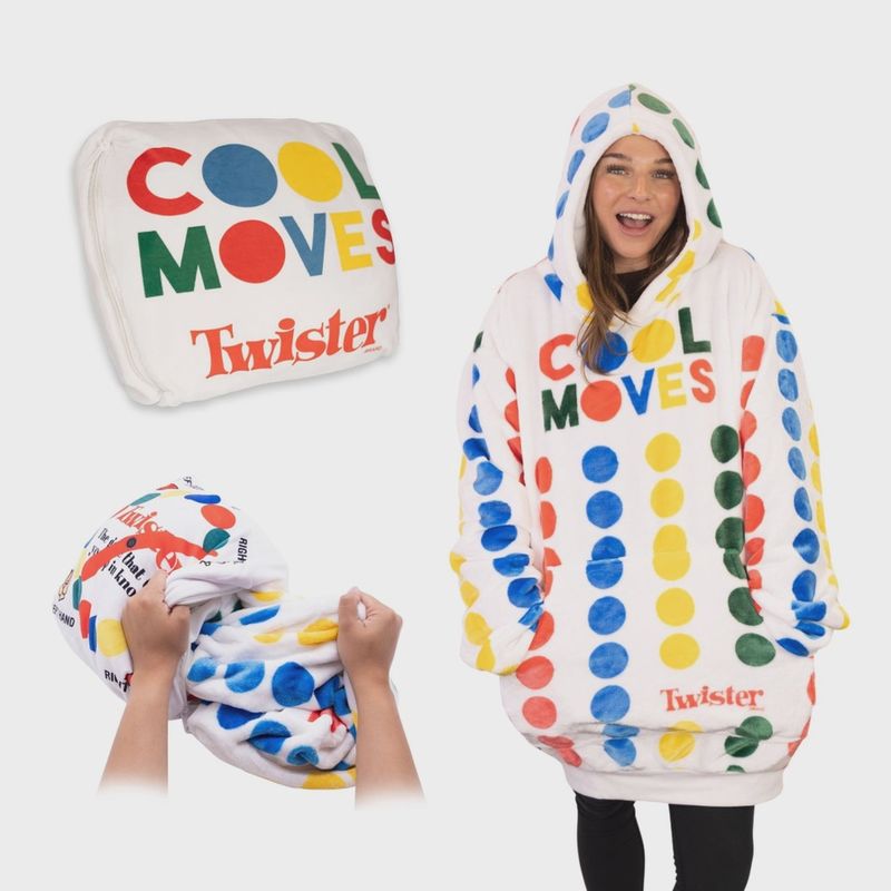 Hasbro Twister Snugible | Blanket Hoodie &amp; Pillow
