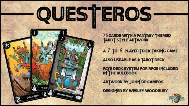 Questeros Card Game &amp; Tarot Deck