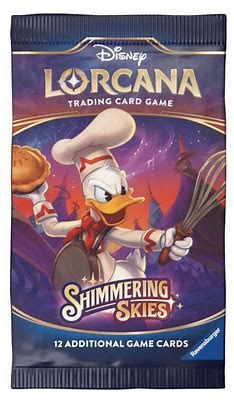 Lorcana Trading Card Game - 12 Additional Game Cards Shimmering Skies
